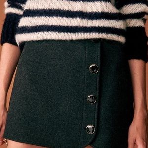 Sezane charcoal grey Leslie skirt